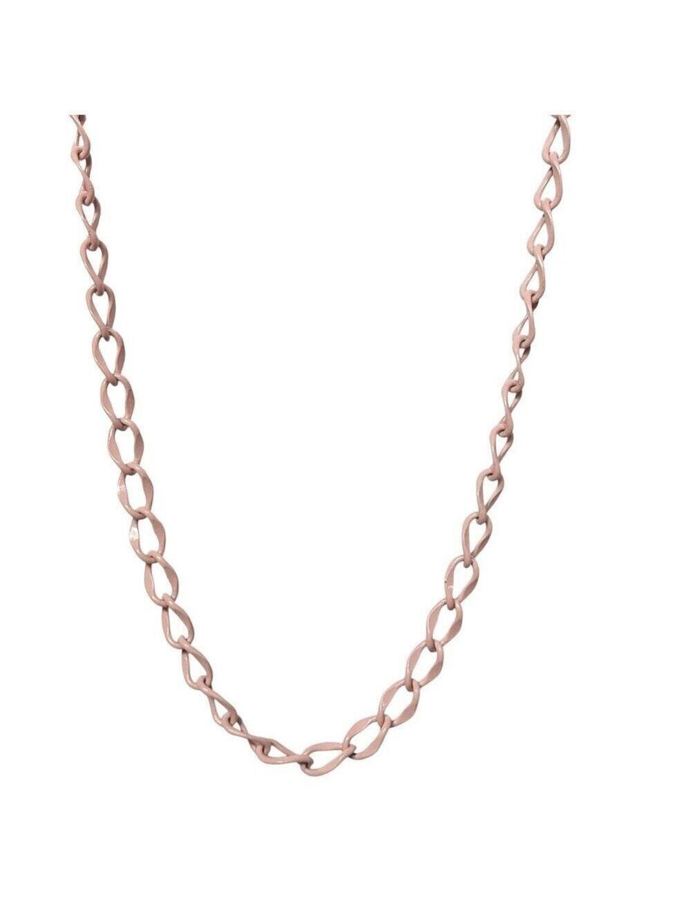 Rose Gold Tone Oval Link Chain Necklace